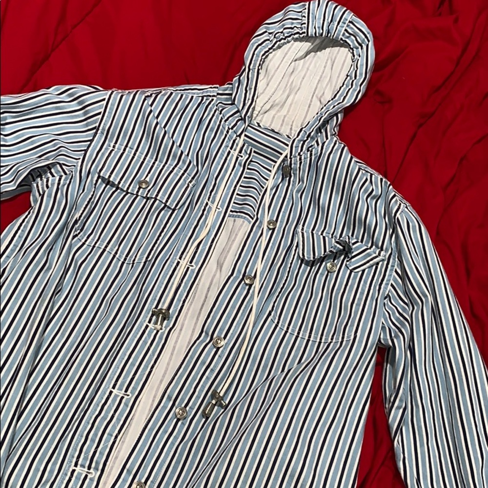 Blue denim style coat